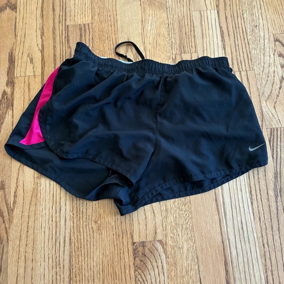 Nike Black Pink fly racer Shorts built in lining vtg super soft track 2000s - Picture 2 of 3